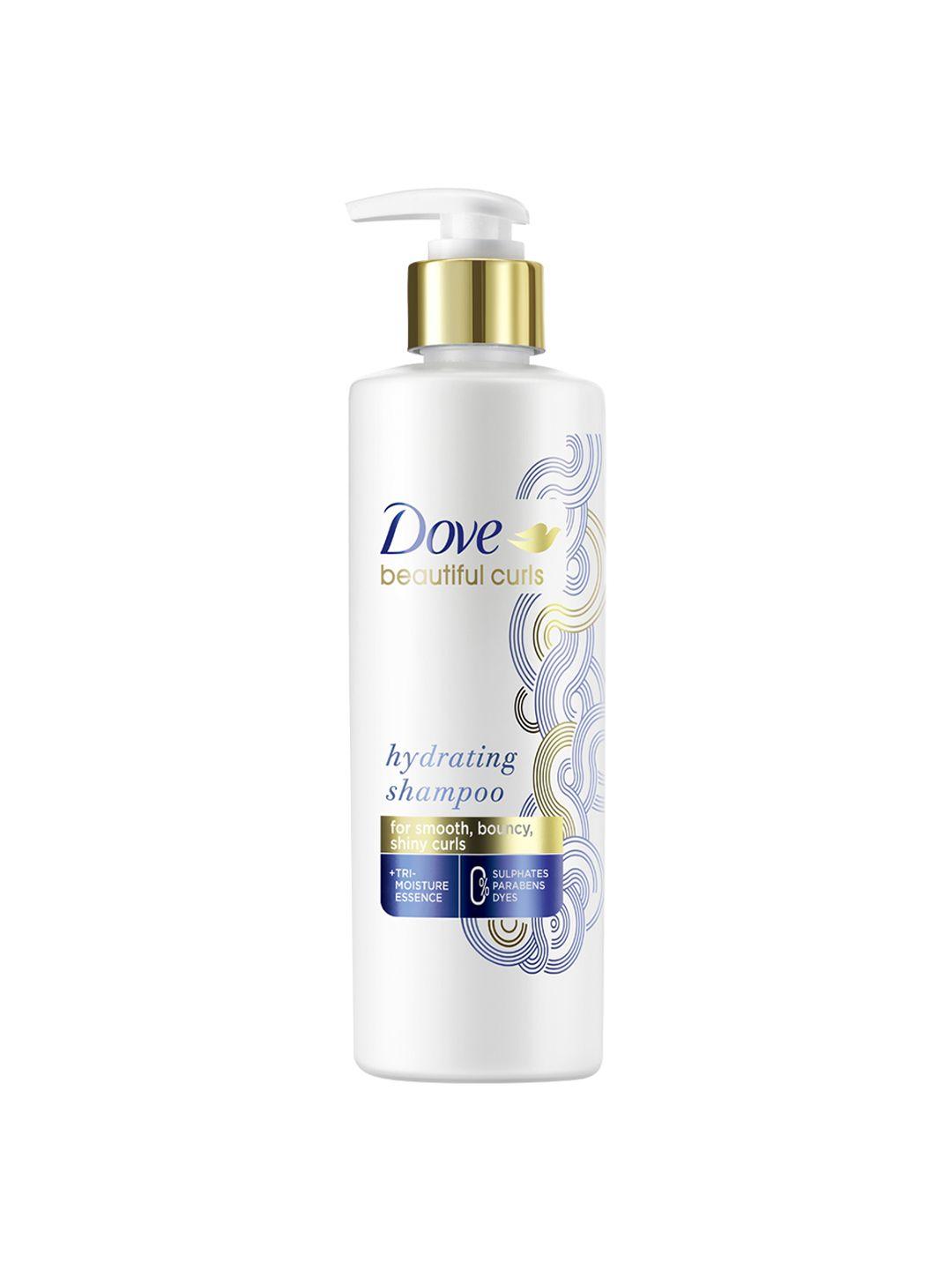 dove beautiful curls sulphate-free hydrating shampoo with tri moisture essence - 380ml