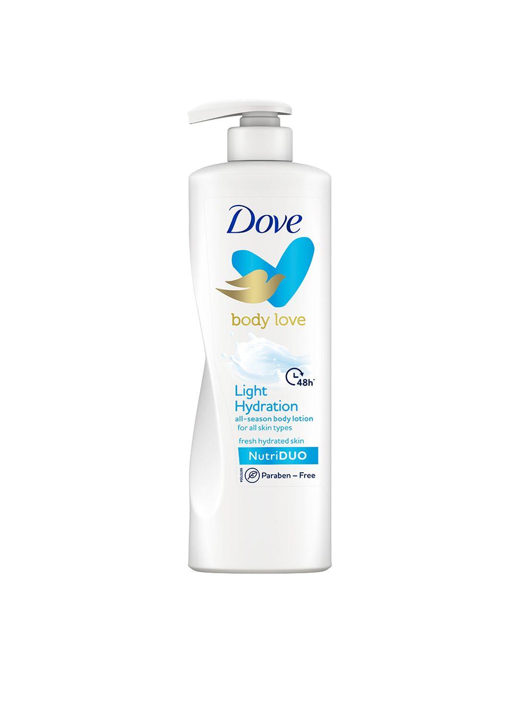 dove body love light hydration paraben free body lotion 400 ml