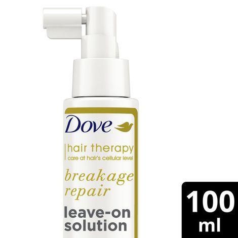 dove hair therapy breakage repair leave-on solution, no parabens & dyes, with nutri-lock serum for hair & scalp, 100 ml