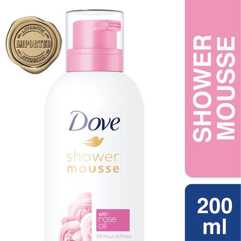 dove shower & shaving mousse with rose oil, sulphate free, 200 ml