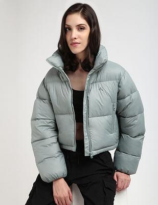 down cropped puffer jacket