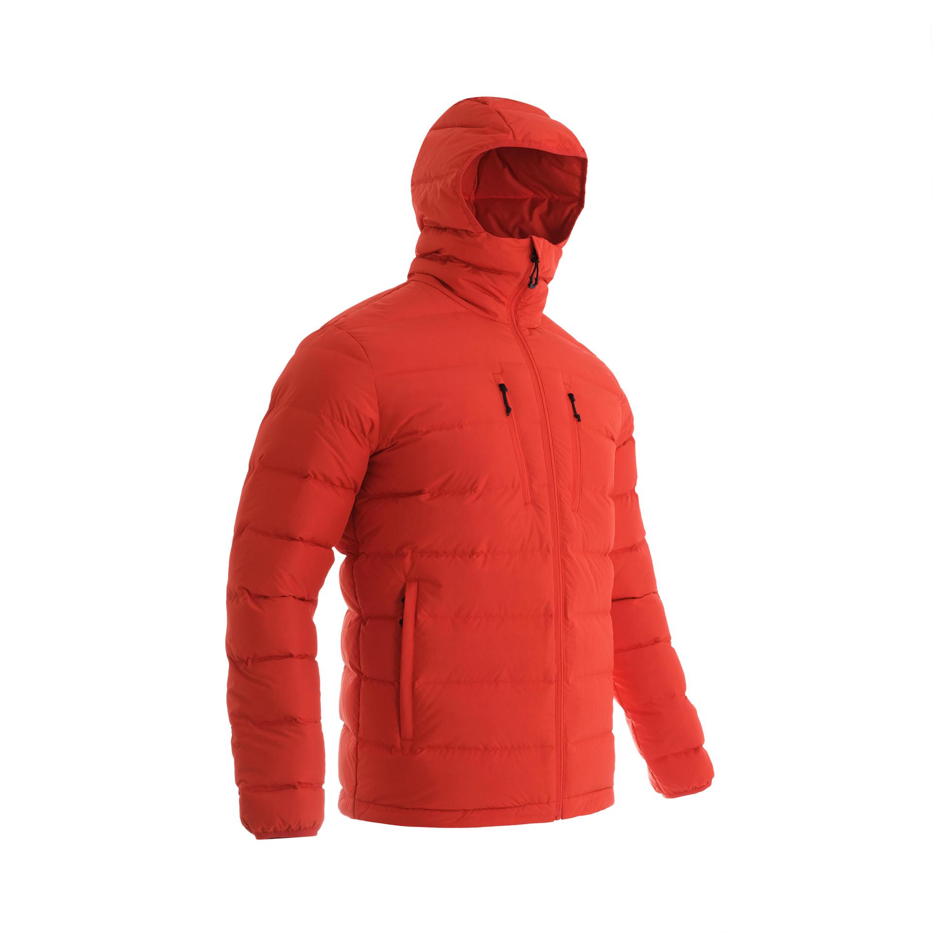 down hoodie jacket trek500 -12°c - red - man