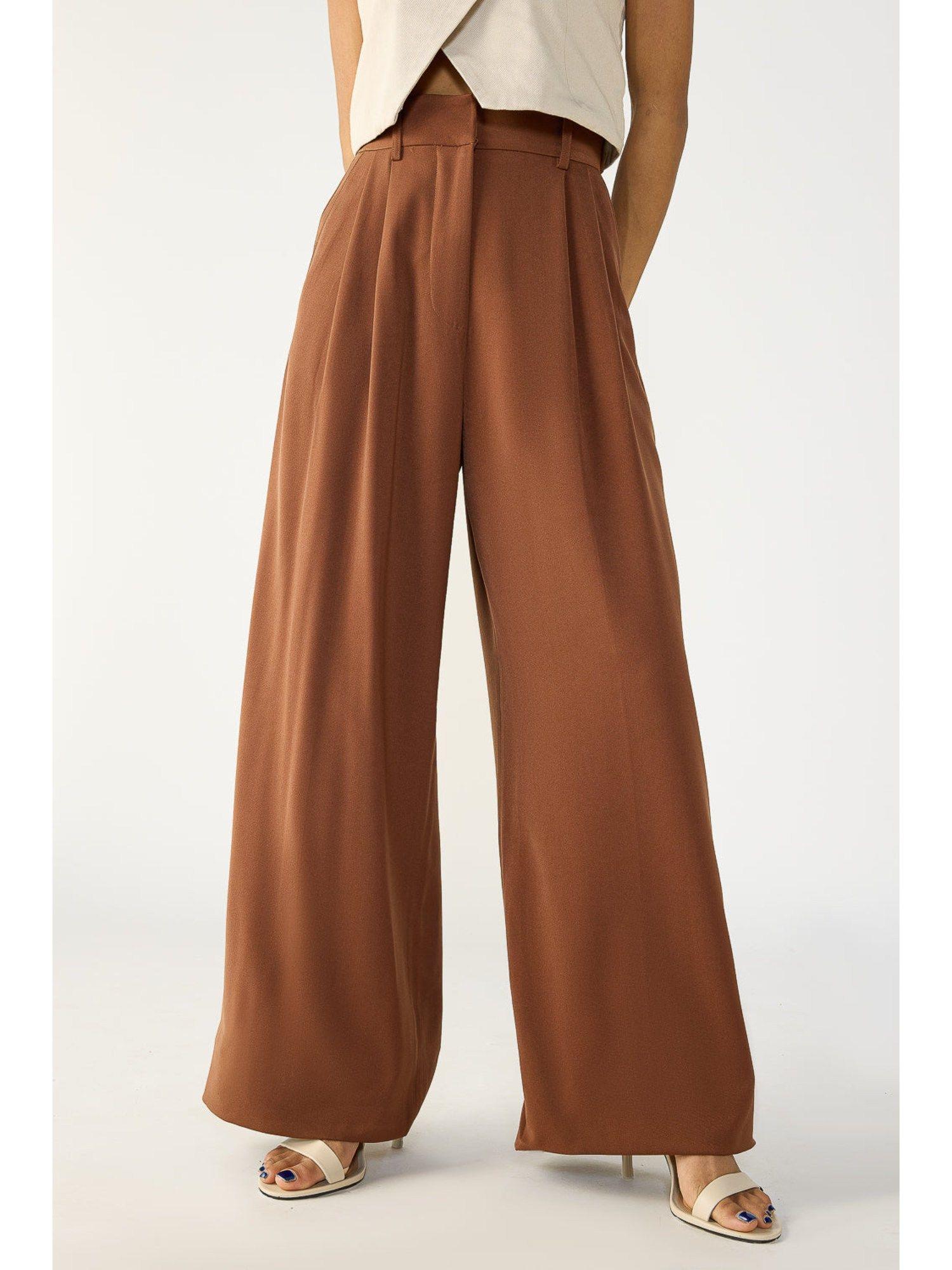 downtown brown adjustable korean trouser