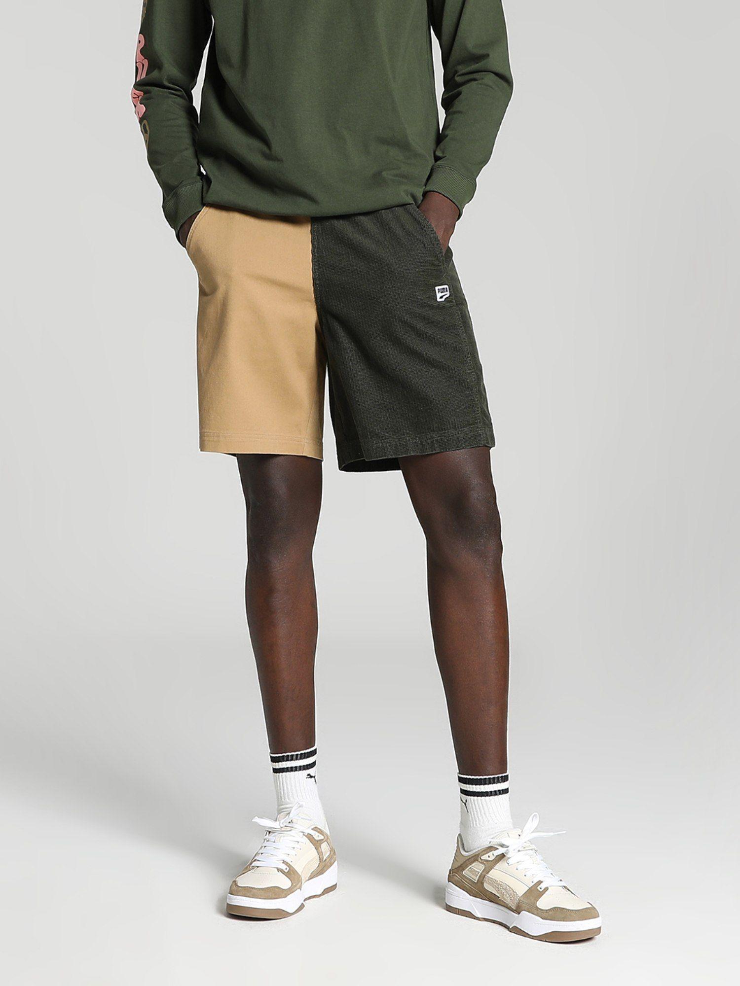 downtown corduroy men green shorts