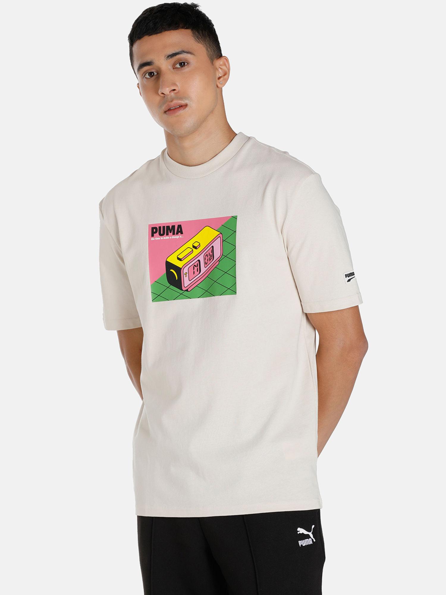 downtown graphic mens off white t-shirt