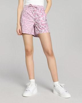 downtown kitten woven shorts with insert pockets