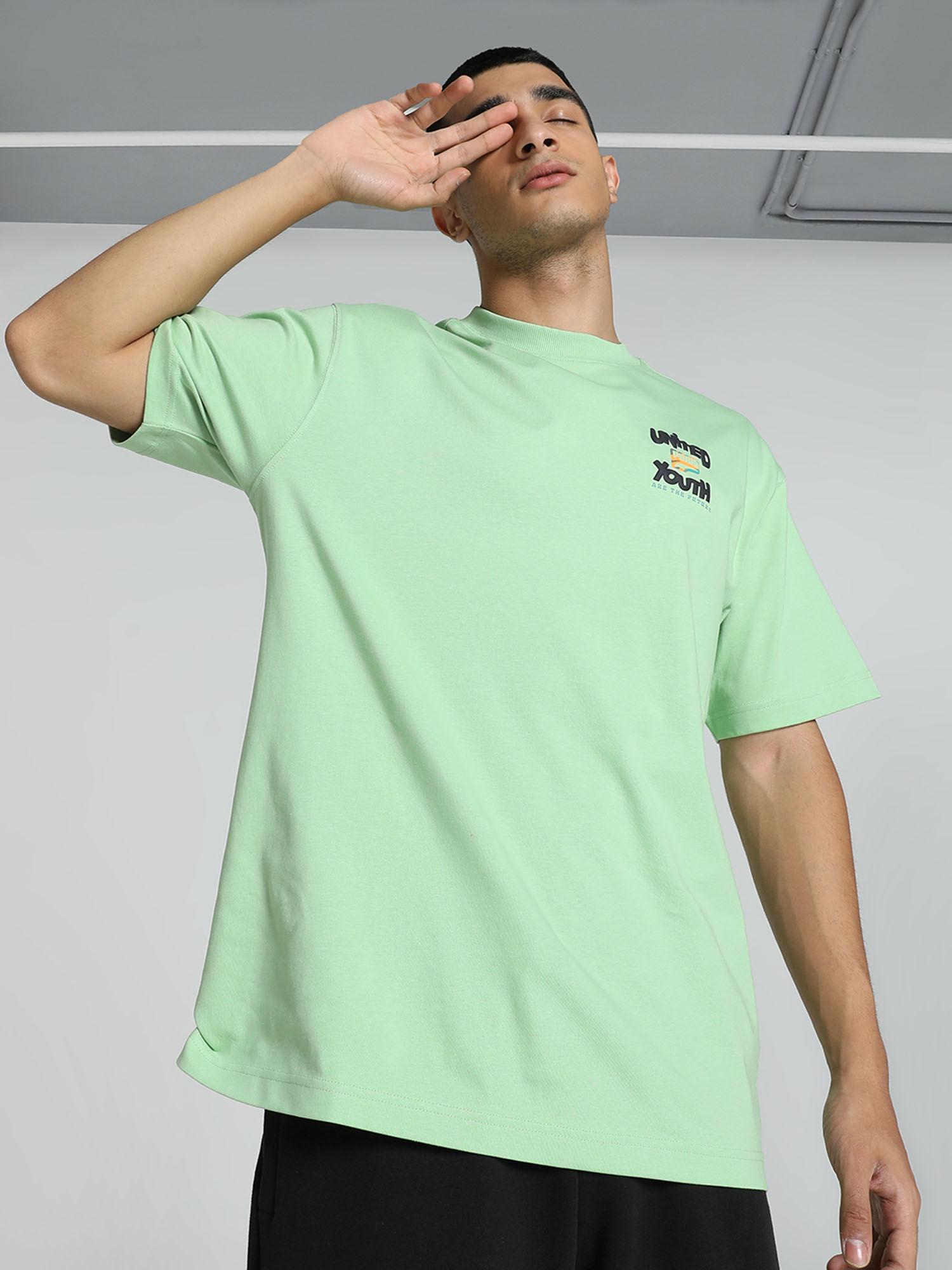 downtown mens green t-shirt