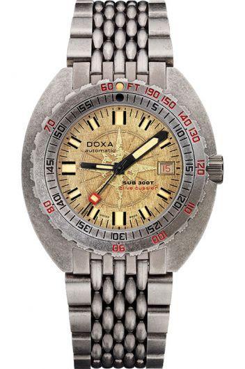 doxa sub 300t brown dial automatic watch with steel bracelet for men - 840.80.031.15