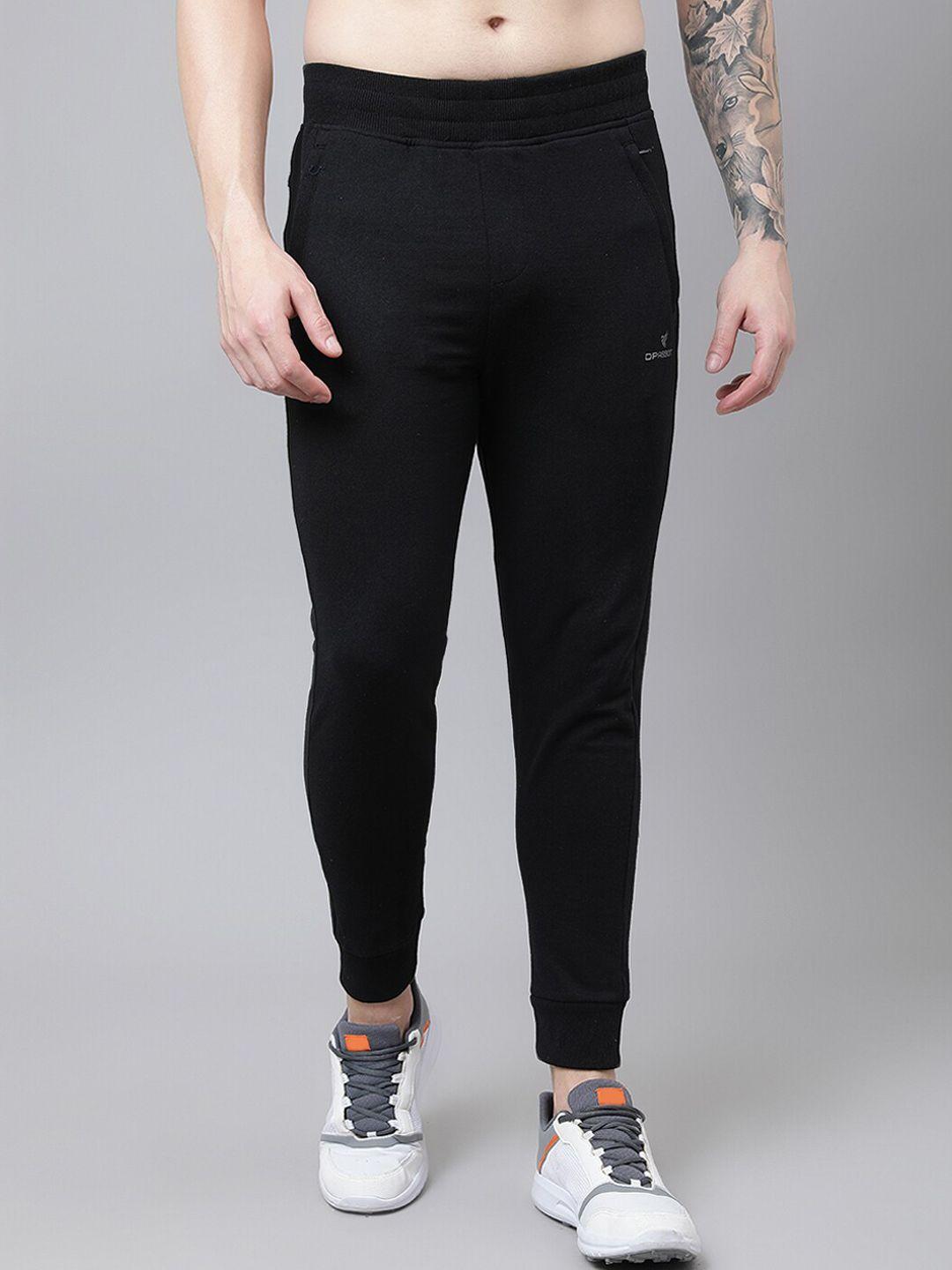 dpassion men black solid jogger