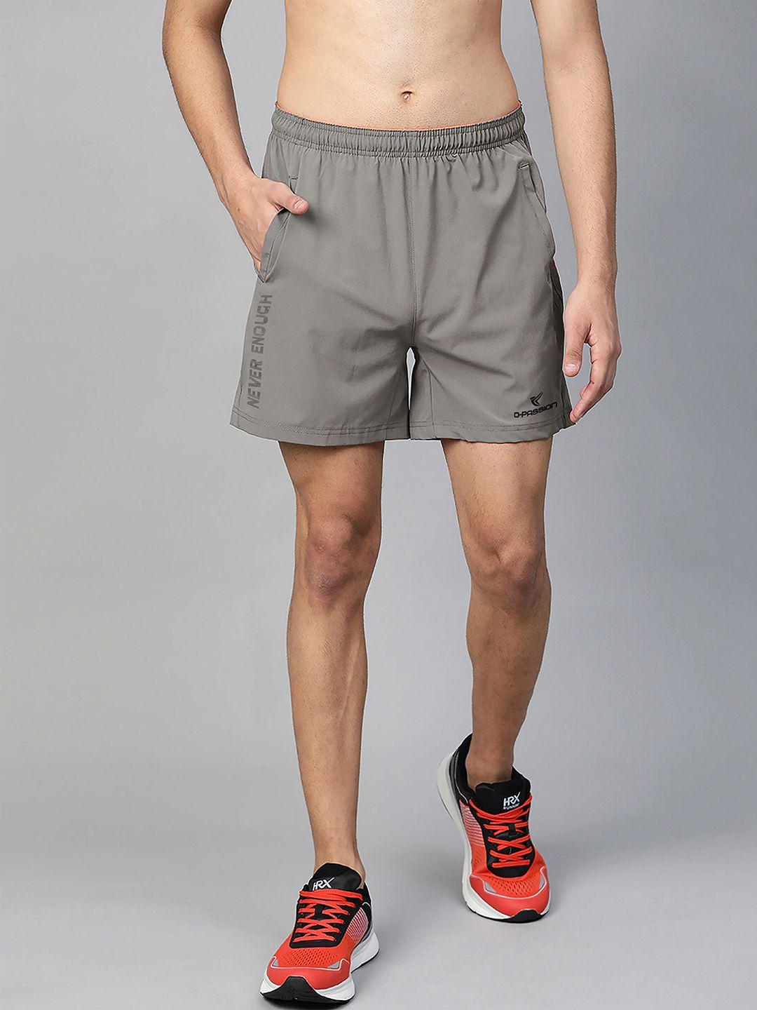 dpassion men grey running sports shorts