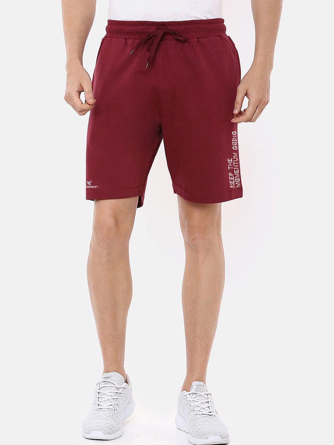 dpassion men maroon training or gym rapid dry sports shorts