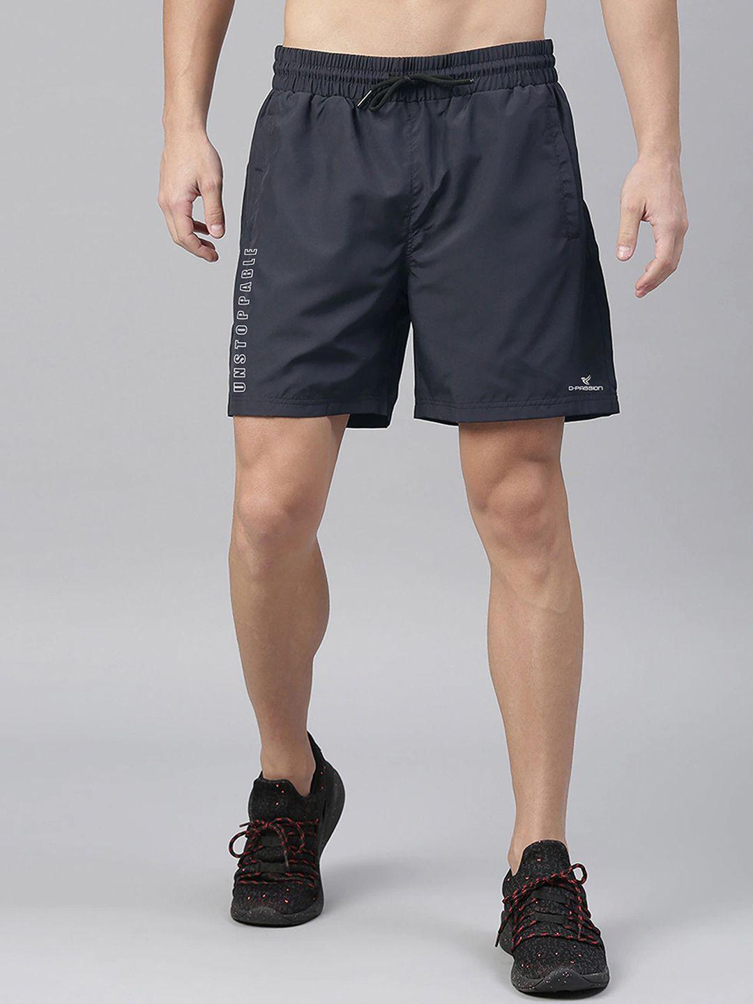 dpassion men navy blue running sports shorts