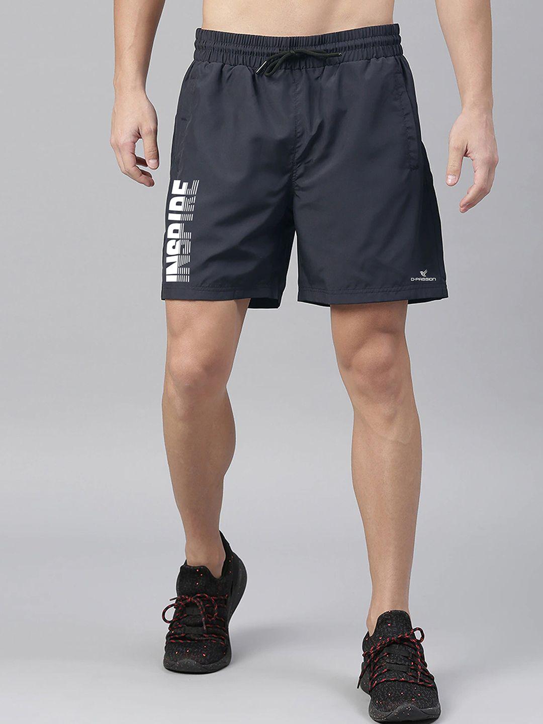 dpassion men navy blue running sports shorts