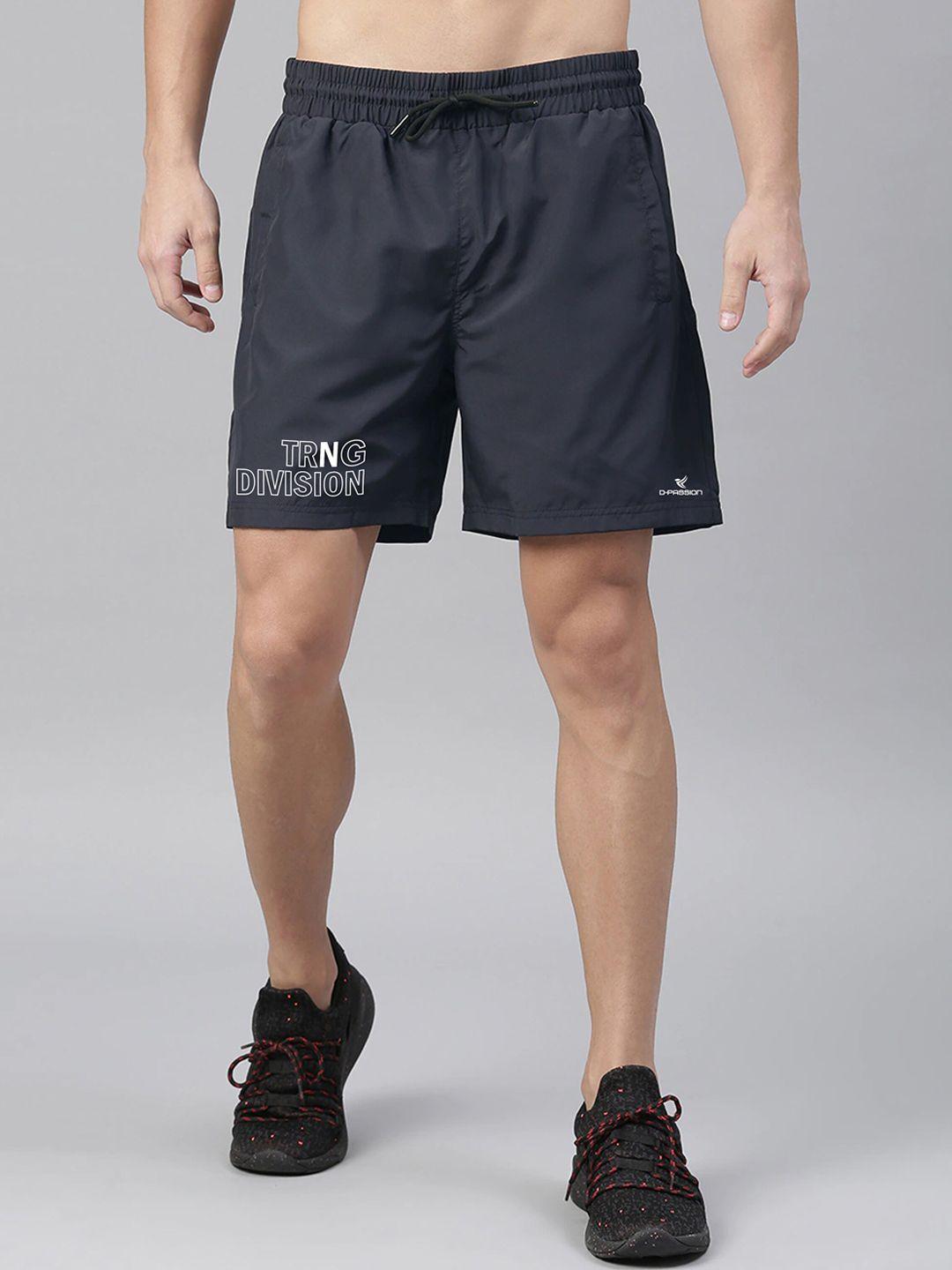 dpassion men navy blue running sports shorts