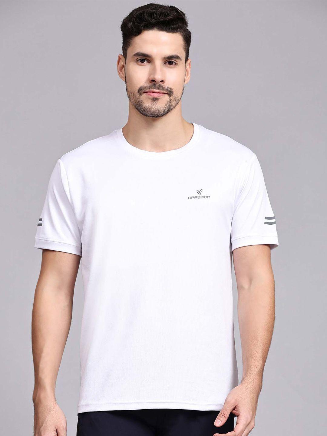 dpassion men white applique t-shirt