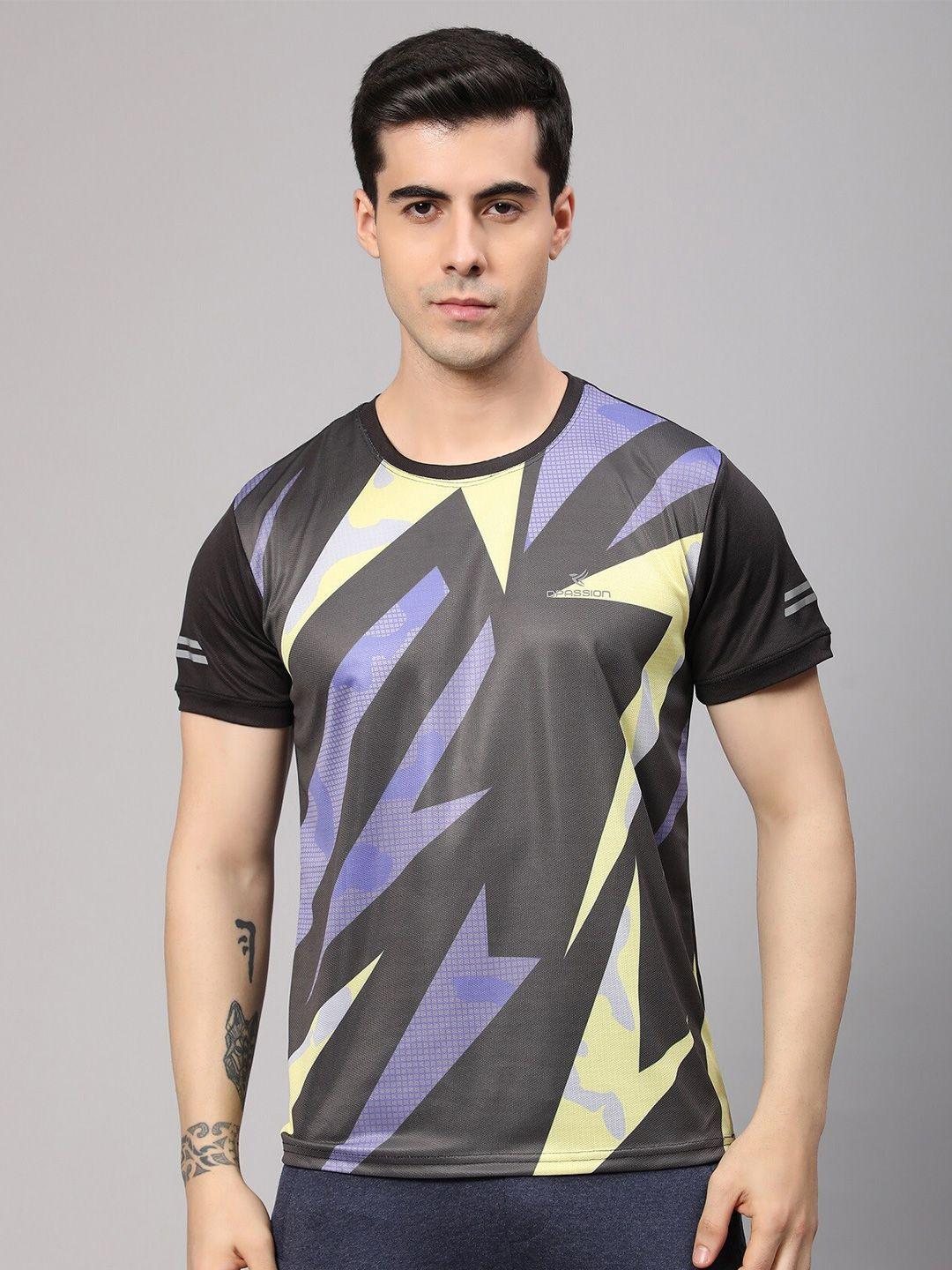 dpassion printed round neck dry fit t-shirt
