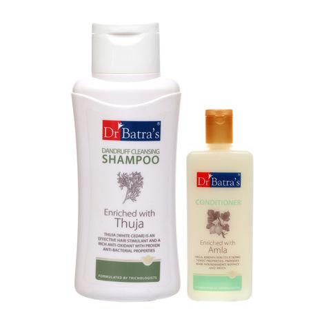 dr batra's dandruff cleansing shampoo 500 ml and conditioner 200 ml (pack of 2 men and women)