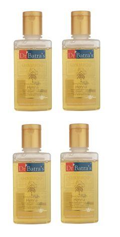 dr batra's shampoo enriched with henna - 100 ml (pack of 4)