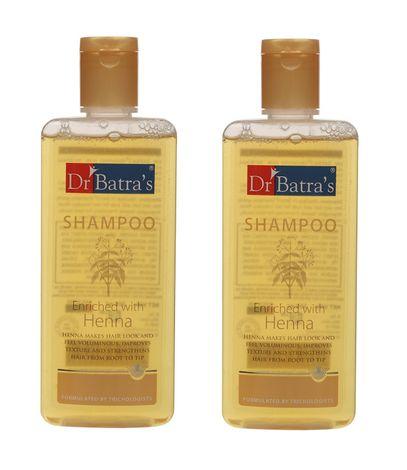 dr batra's shampoo enriched with henna - 200 ml (pack of 2)