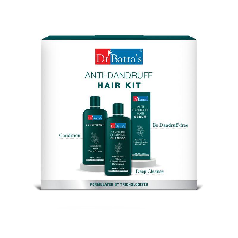 dr batras anti-dandruff hair kit(200ml+200ml+125ml), sutiable for both boys & girls,