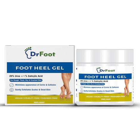 dr foot foot heel gel moisturizes callus cracked rough dry dead skin and corns, softens thick painful nails – 100g