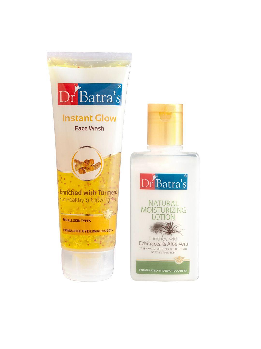 dr. batras instant glow face wash & natural moisturizing lotion facial kit