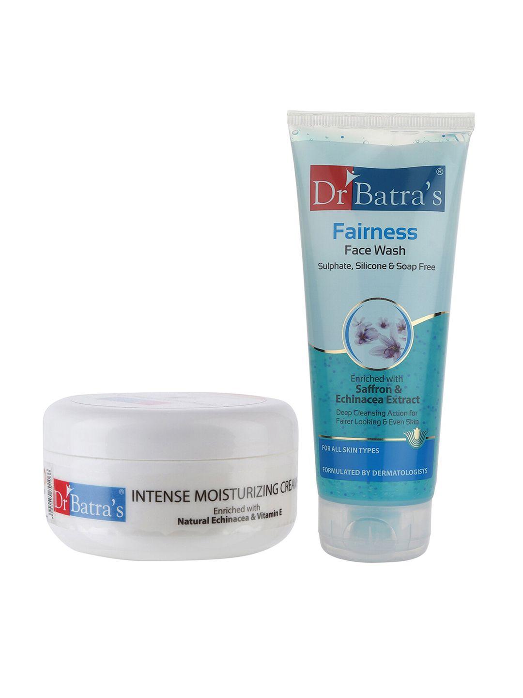 dr. batras pack of 2 intense moisturizing cream & fairness face wash 300 g