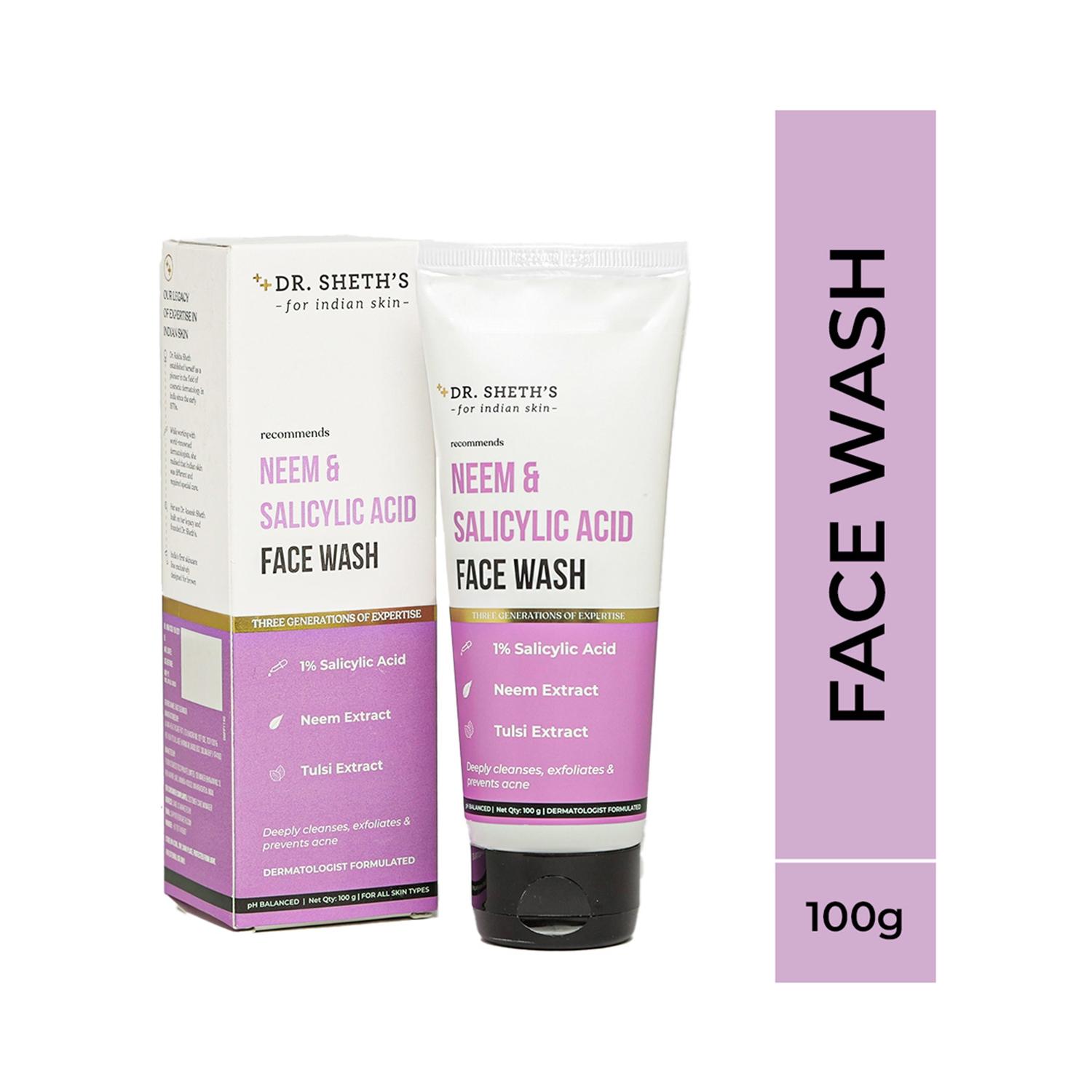 dr. sheth's neem & salicylic acid face wash (100g)