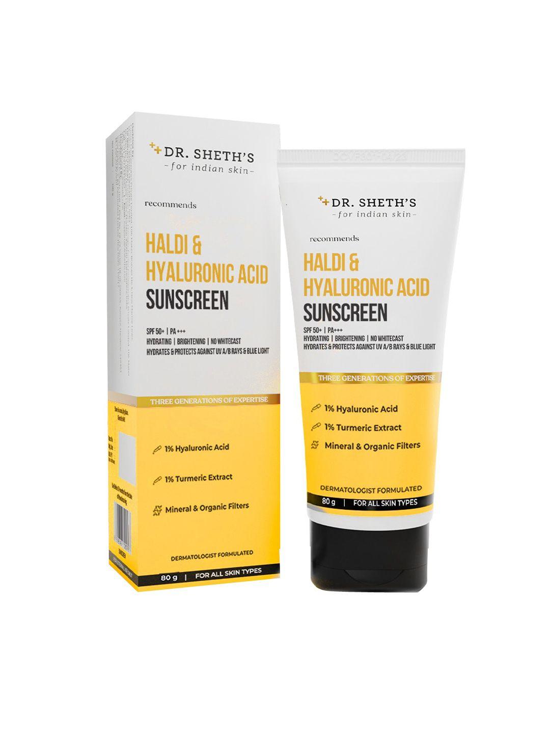 dr. sheths haldi & hyaluronic acid sunscreen - 80g