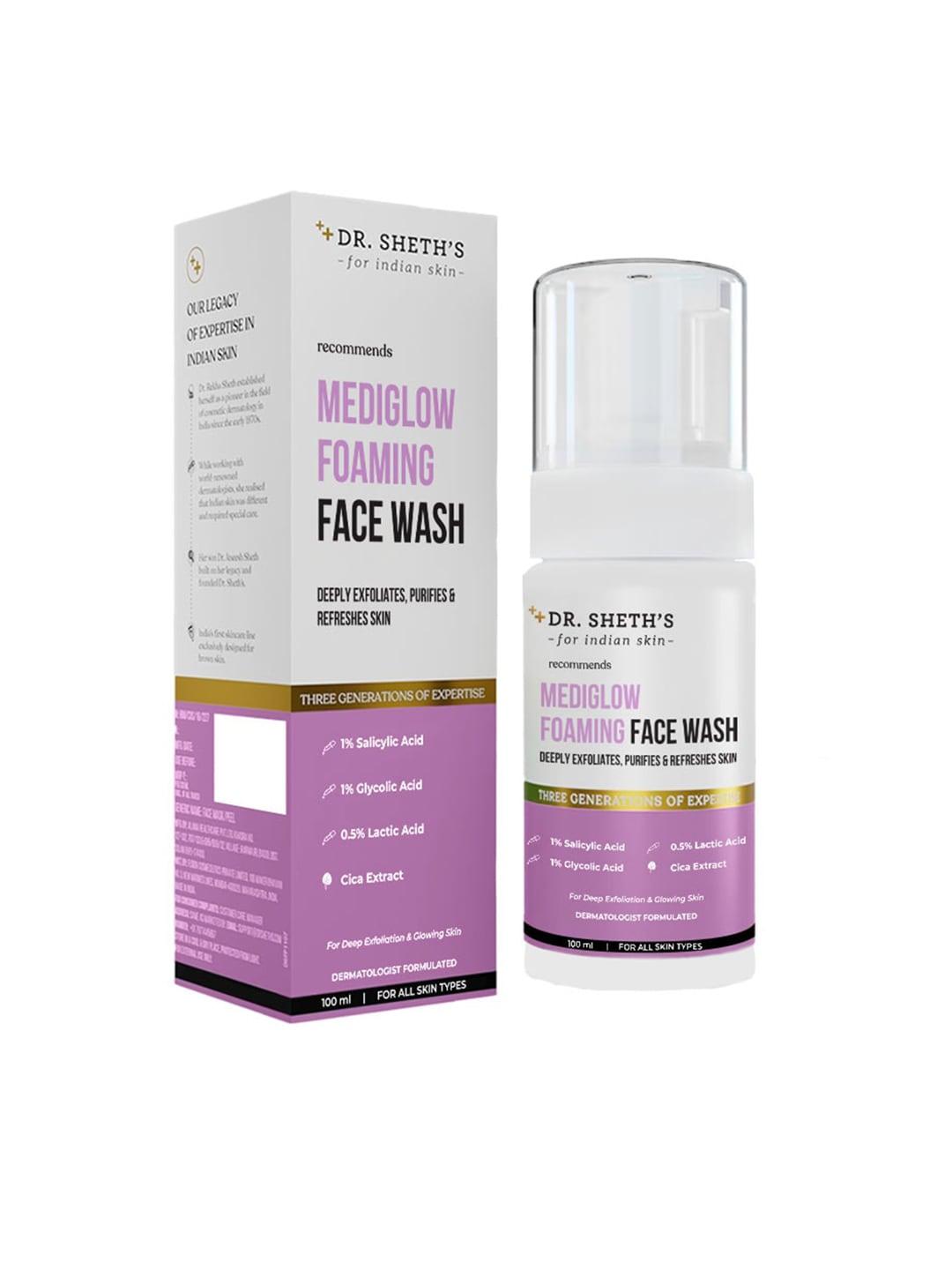dr. sheths mediglow foaming face wash with salicylic acid & glycolic acid -100ml