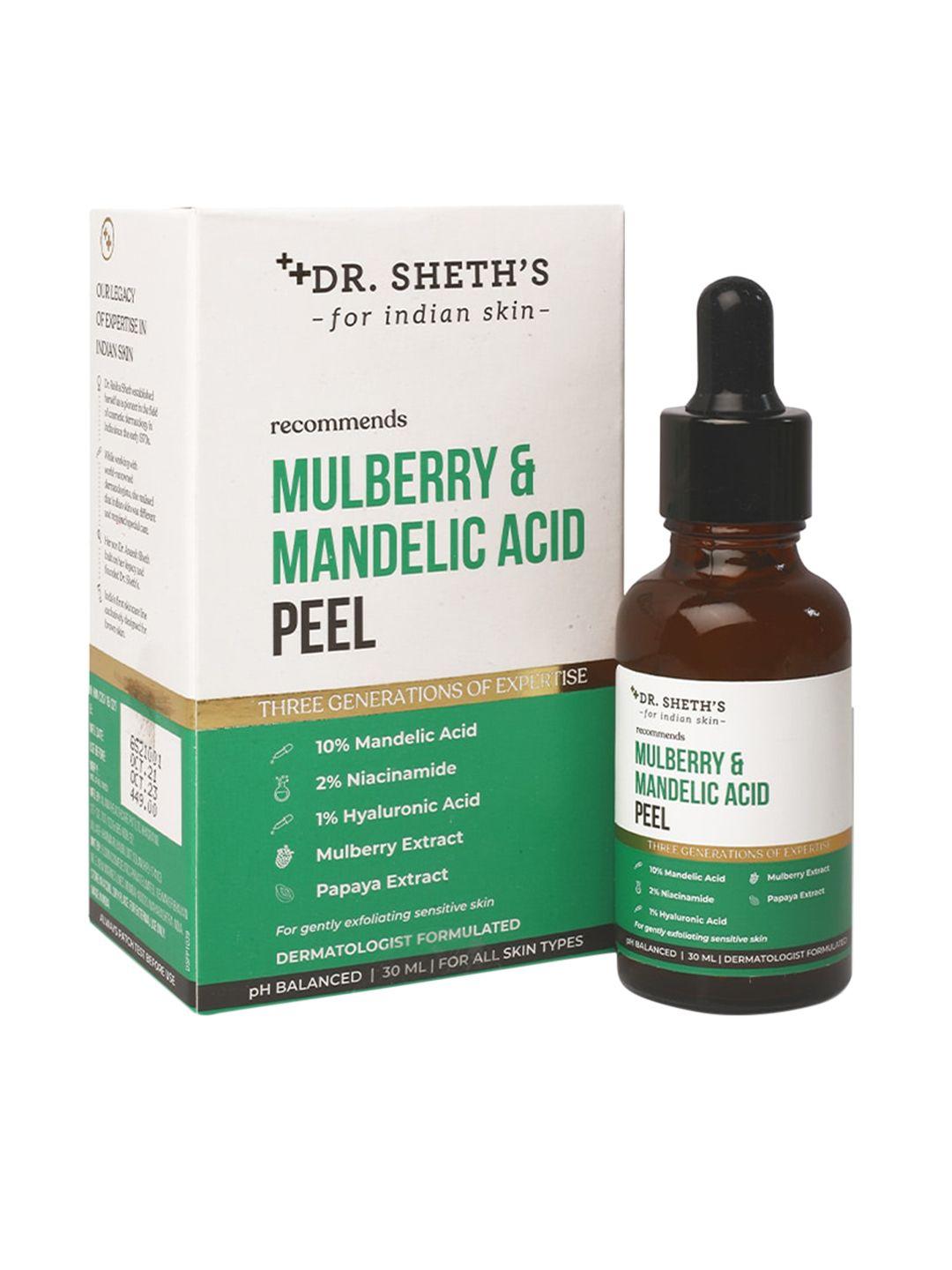 dr. sheths mulberry & mandelic acid peel with niacinamide & hyaluronic acid - 30ml