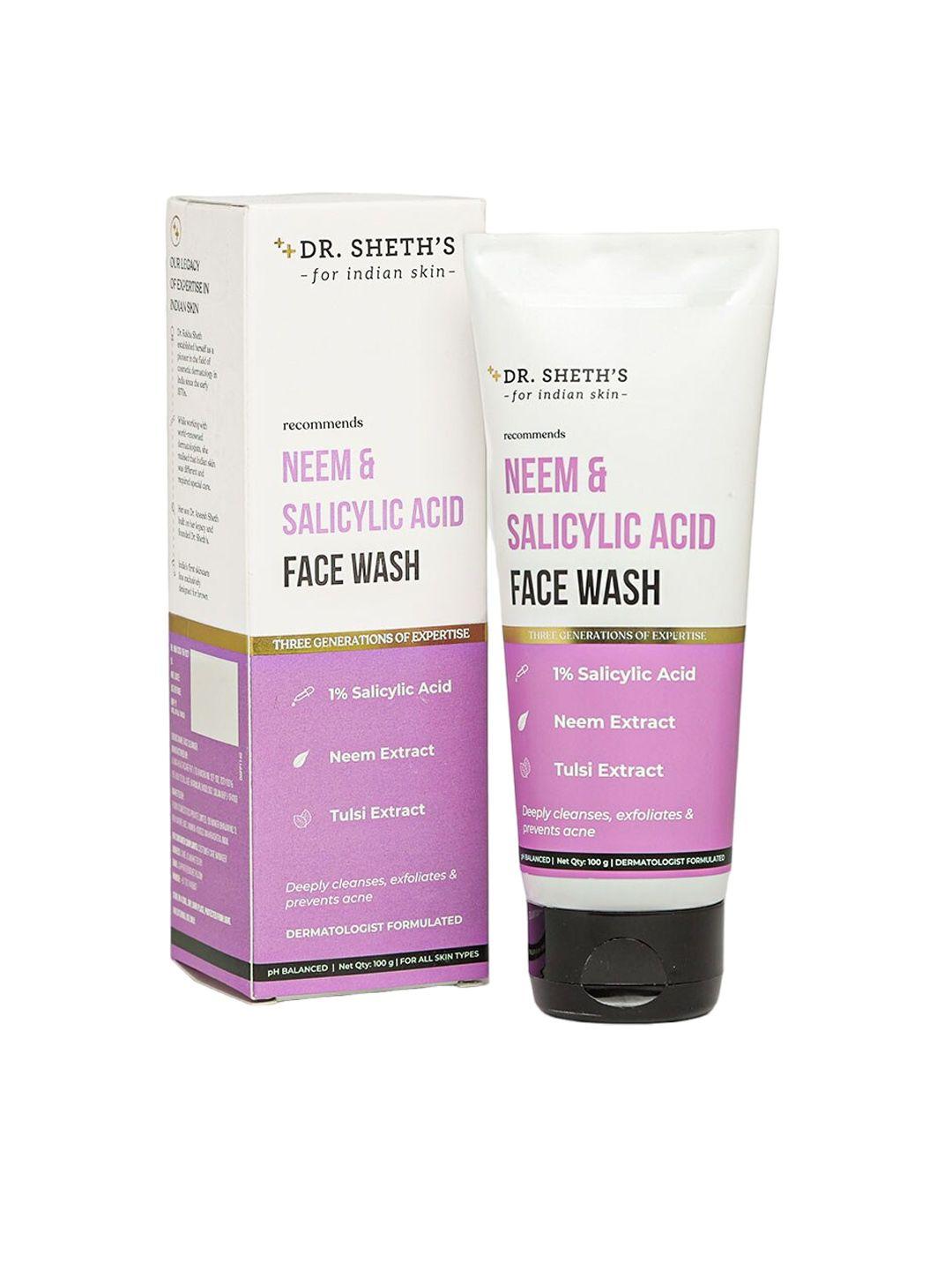 dr. sheths neem & salicylic acid face wash for acne & excess oil - 100g