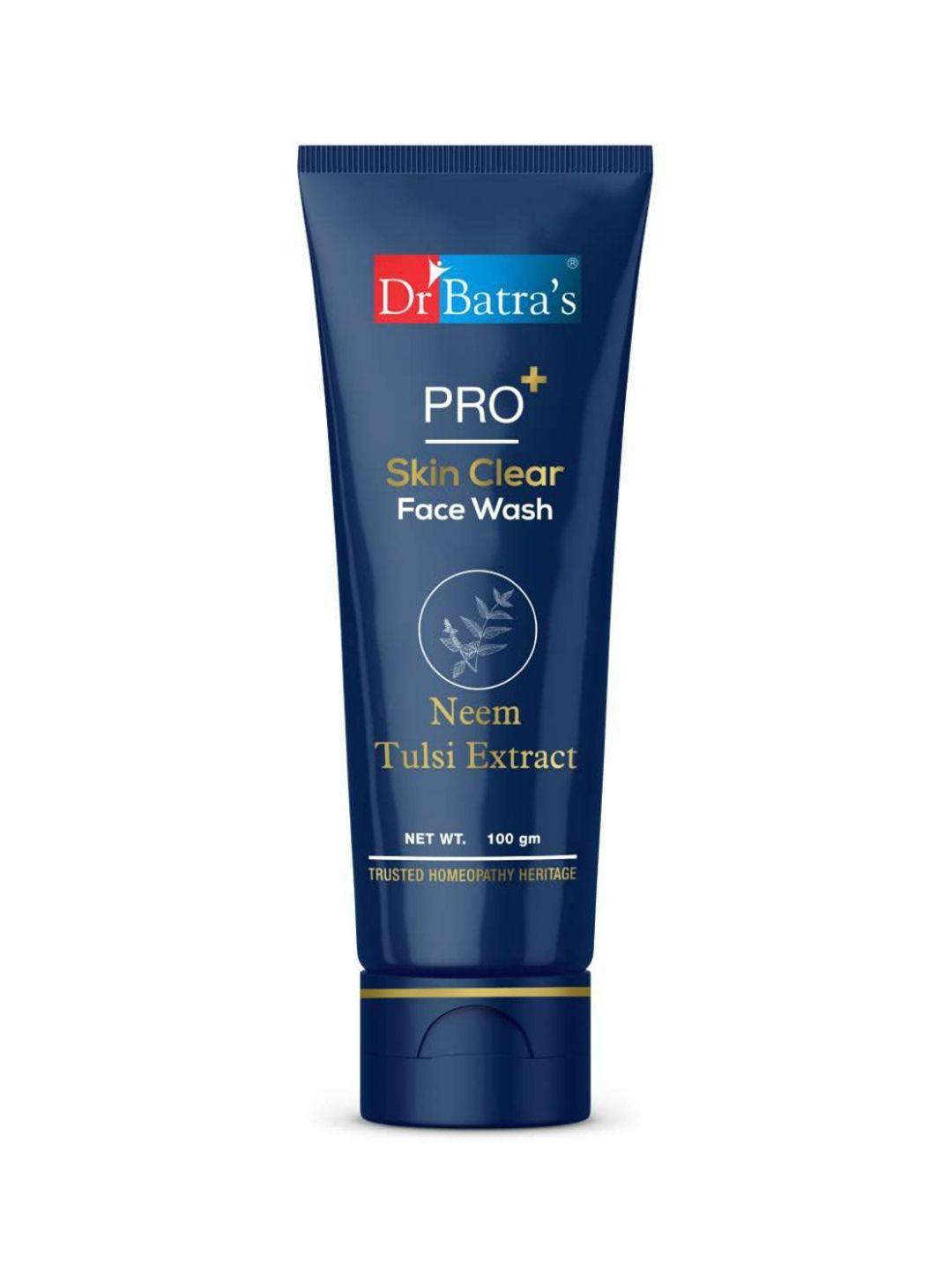 dr. batras pro+ skin clear face wash with neem & tulsi extract for healthy skin - 100g