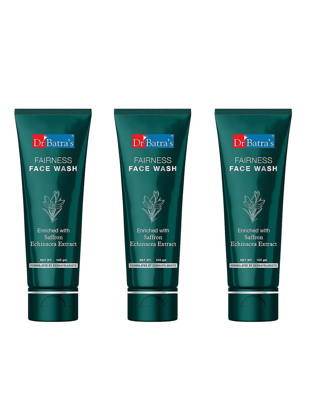 dr. batras set of 3 fairness face wash enriched with saffron & echinacea extract-100g each