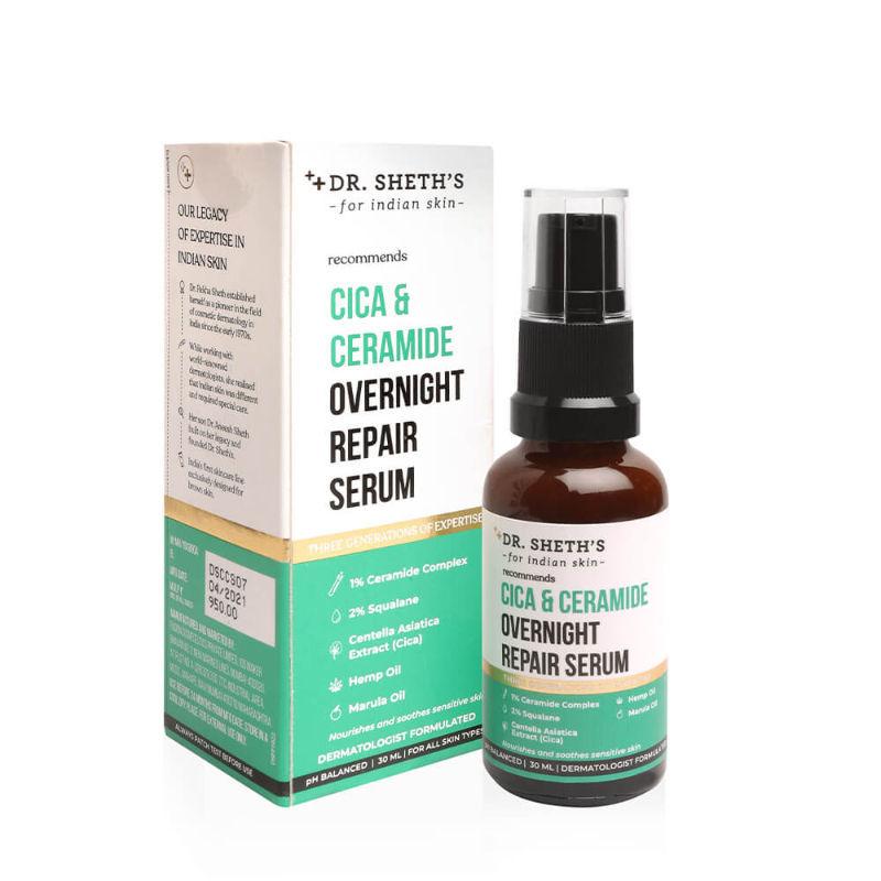 dr. sheth's cica & ceramide overnight repair serum