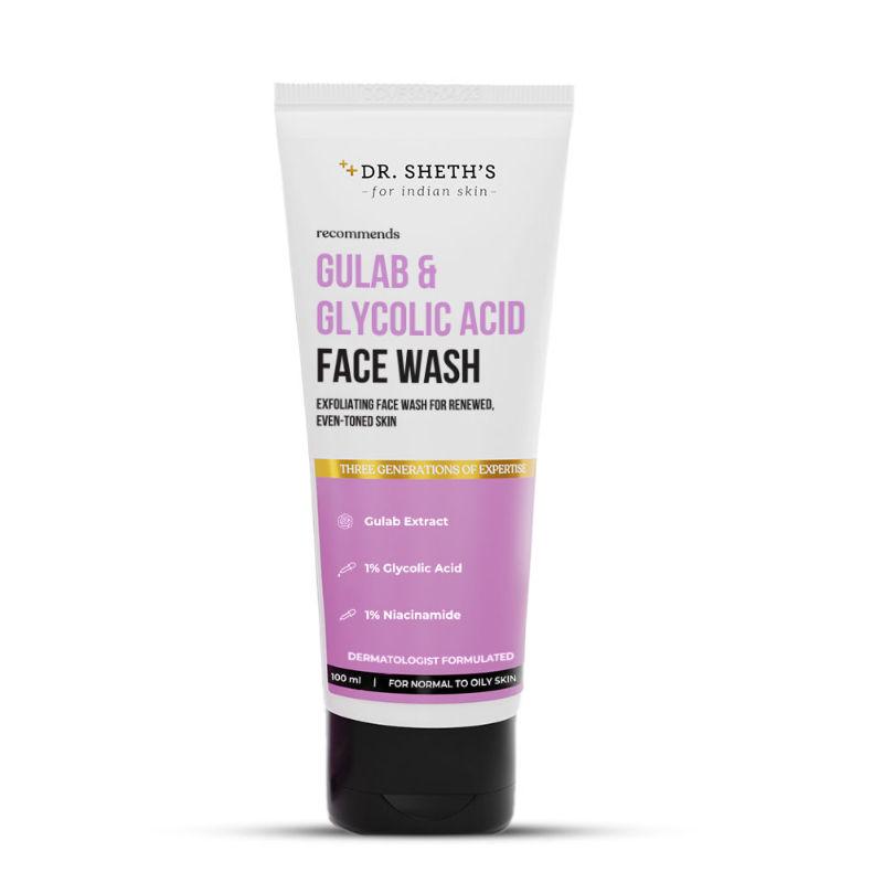 dr. sheth's gulab & glycolic acid face wash