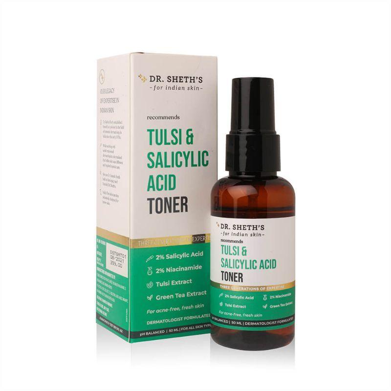 dr. sheth's tulsi & salicylic acid toner