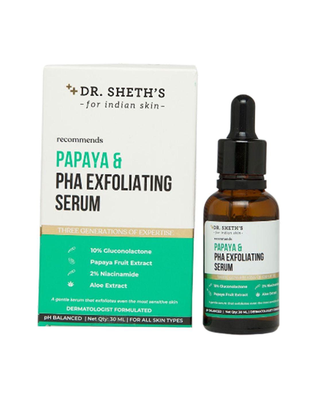 dr. sheths papaya & pha exfoliating serum with aloe extract - 30 ml