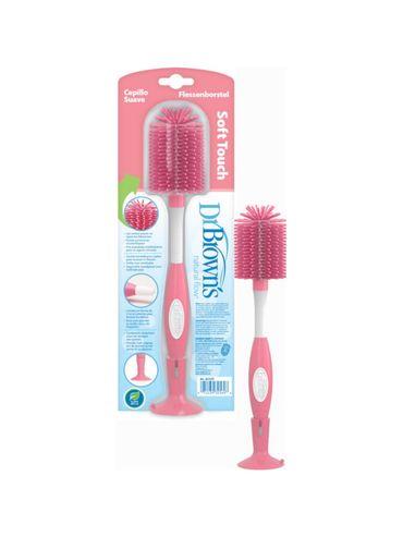 dr.brown soft touch bottle brush pink