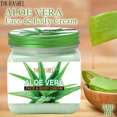 dr.rashel moisturizing aloe vera face and body cream for all skin types (380 ml)