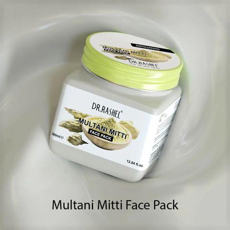 dr.rashel exfoliating multani mitti face pack for all skin type (380 ml)