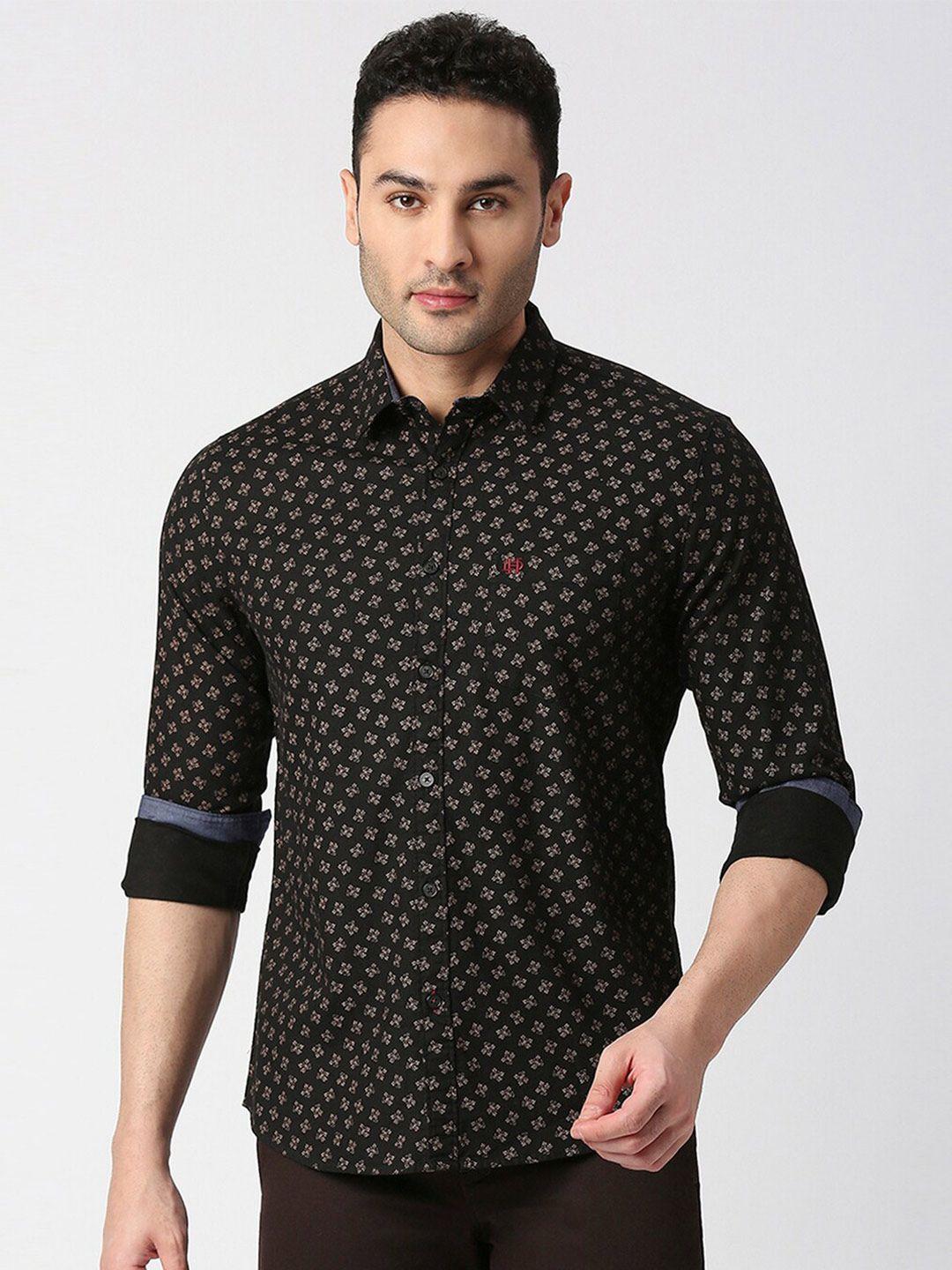 dragon hill floral micro ditsy printed slim fit cotton casual shirt