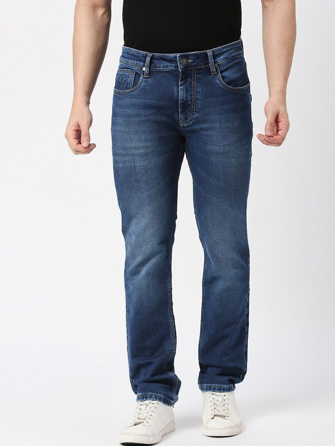 dragon hill men straight fit mid-rise light fade jeans