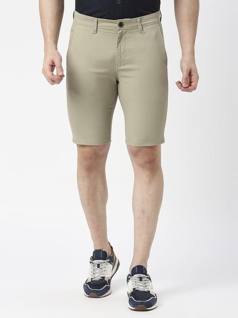 dragon hill beige slim fit shorts