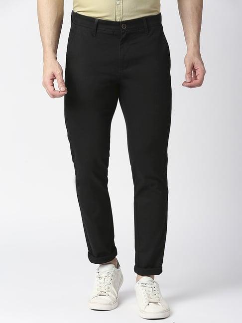 dragon hill black slim fit trousers