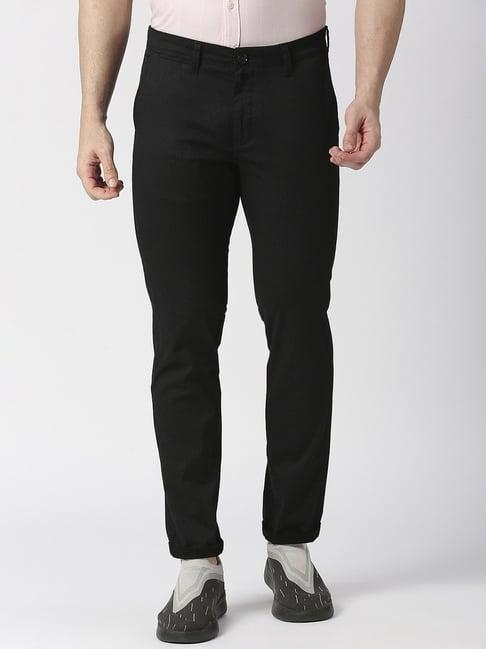 dragon hill black slim fit trousers