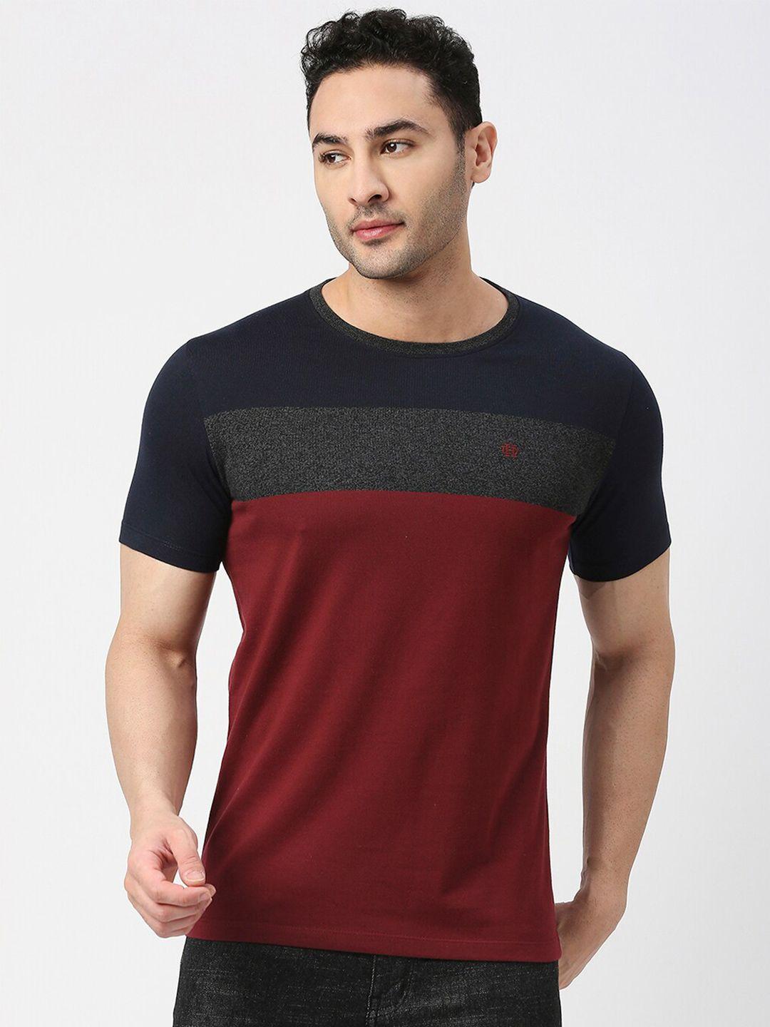 dragon hill colourblocked cotton slim fit t-shirt