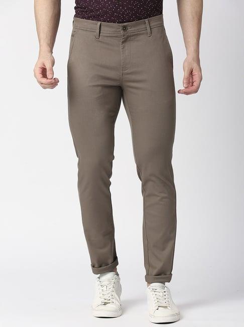 dragon hill light brown slim fit trousers