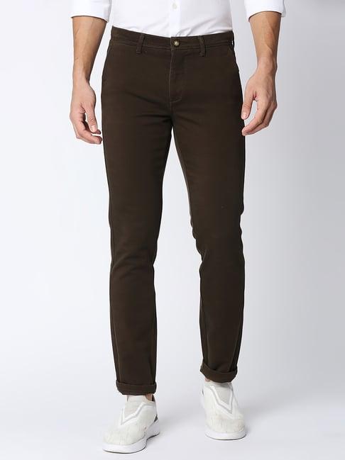 dragon hill olive slim fit flat front trousers