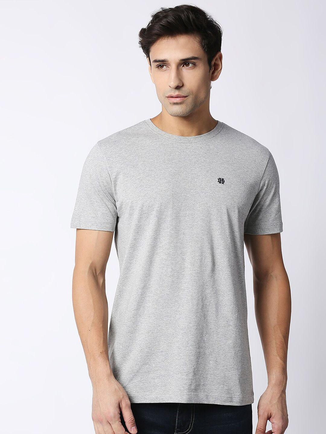 dragon hill round neck short sleeves slim fit cotton t-shirt